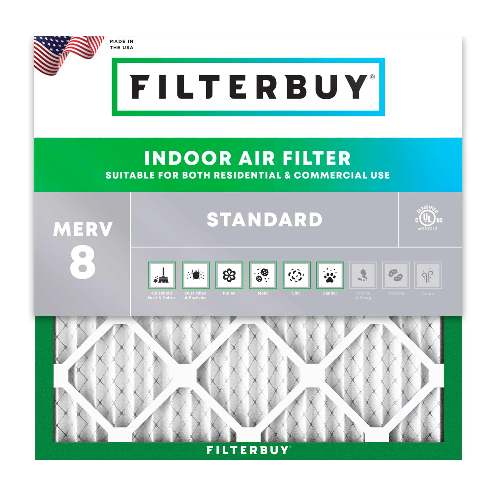 Representative image for 10x10x1 MERV 8 Pleated Panel Air Filter